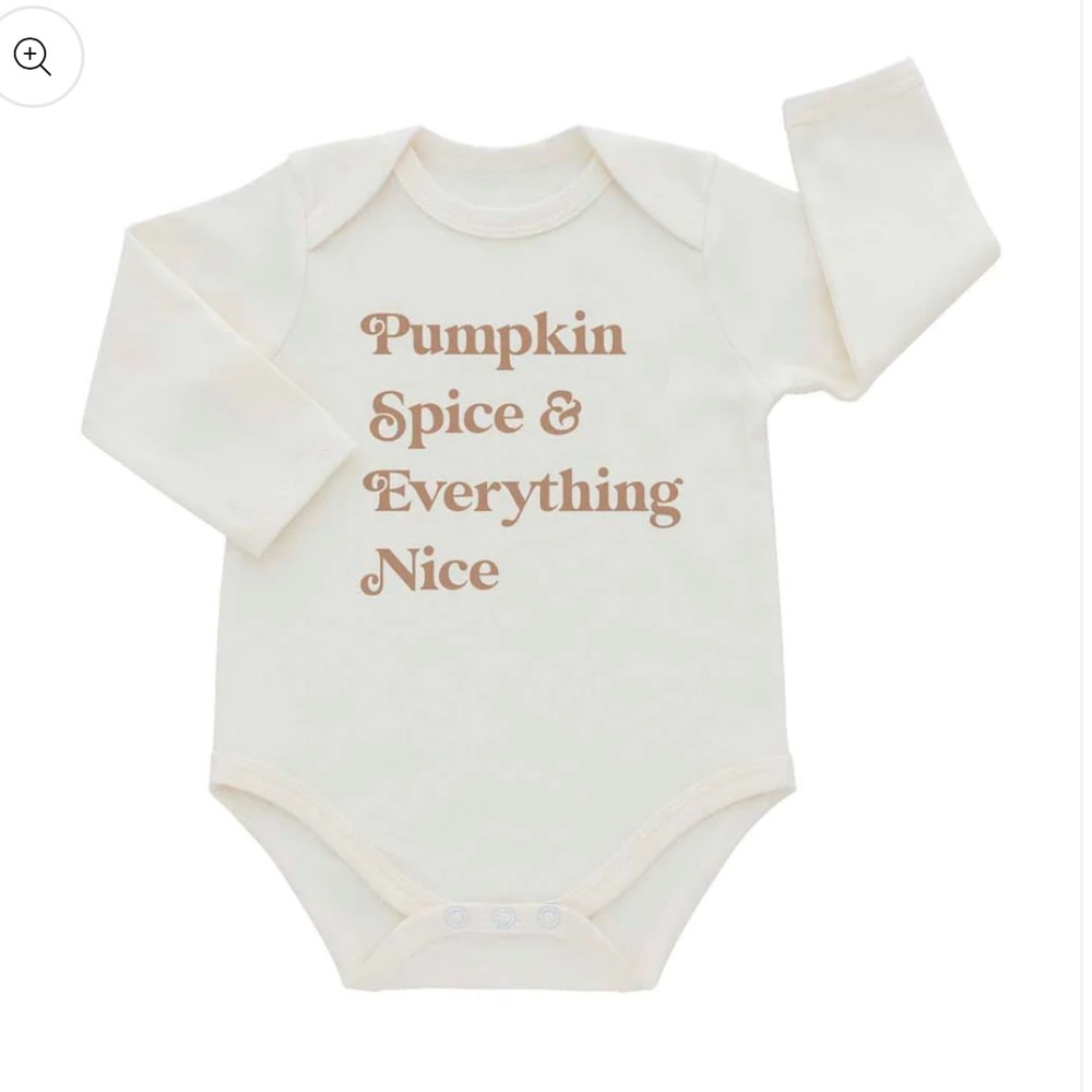 Pumpkin Spice Long Sleeve Baby Onesie